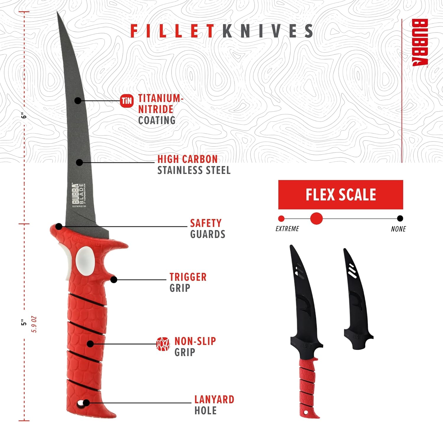 Bubba 9 Inch Tapered Flex Fillet Knife
